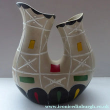 Load image into Gallery viewer, BRENTLEIGH WARE 1950s Atomic Amorphic Shaped Vase: San Rema Shape and Rarer Beige Colour
