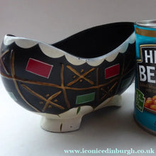 Load image into Gallery viewer, BRENTLEIGH WARE 1950s Decorative Footed Bowl: NOVENTA Shape and Black Colour
