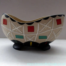 Load image into Gallery viewer, BRENTLEIGH WARE 1950s Decorative Footed Bowl: NOVENTA Shape and Rarer Beige Colour
