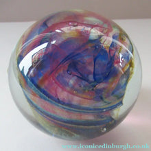 Load image into Gallery viewer, 1970s Isle of Wight Paperweight. Michael Harris with Flame Pontil
