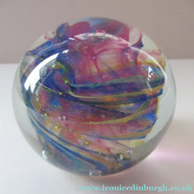 Load image into Gallery viewer, 1970s Isle of Wight Paperweight. Michael Harris with Flame Pontil
