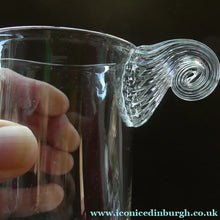 Load image into Gallery viewer, British ART Glass. Pretty Clear Glass NAUTILUS Water Jug by Bob Crooks and Phil Attrill FIRST GLASS
