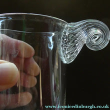 Load image into Gallery viewer, British ART Glass. Pretty Clear Glass NAUTILUS Water Jug by Bob Crooks and Phil Attrill FIRST GLASS
