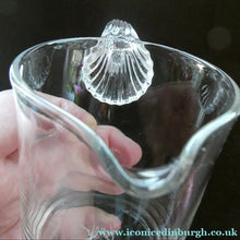 Load image into Gallery viewer, British ART Glass. Pretty Clear Glass NAUTILUS Water Jug by Bob Crooks and Phil Attrill FIRST GLASS
