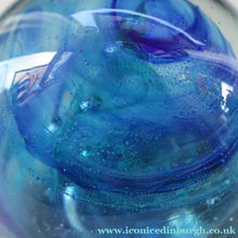 Load image into Gallery viewer, BRITISH ART GLASS. Vintage 1970s Isle of Wight Paperweight. Flame Mark Pontil
