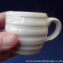 Load image into Gallery viewer, CH BRANNAM Pottery, Barnstaple, Rare Miniature White Glazed Ribbed Jug
