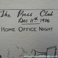 Load image into Gallery viewer, 1926 Press Club Home NIght Card Political History Item

