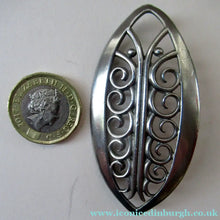 Load image into Gallery viewer, Vintage 1970s Scottish CEARD Pewter Brooch. Entitled MOOR FERN
