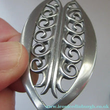 Load image into Gallery viewer, Vintage 1970s Scottish CEARD Pewter Brooch. Entitled MOOR FERN
