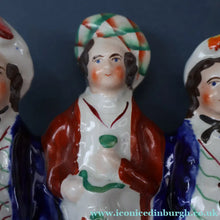 Load image into Gallery viewer, BURNS INTEREST: Antique Staffordshire Flatback Figurine. "Auld Lang Syne"

