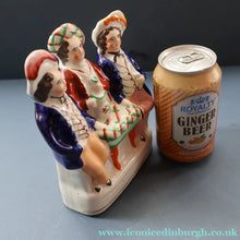 Load image into Gallery viewer, BURNS INTEREST: Antique Staffordshire Flatback Figurine. "Auld Lang Syne"

