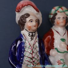 Load image into Gallery viewer, BURNS INTEREST: Antique Staffordshire Flatback Figurine. "Auld Lang Syne"

