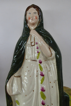 Load image into Gallery viewer, Robert BURNS and HIGHLAND MARY. Large Pair of Antique Victorian Staffordshire Flatback Figurines. Over 13 inches
