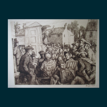 Load image into Gallery viewer, SCOTTISH ART. Rare Etching by Robert Bryden (1865 - 1939). Illustration to Burns "The Holy Fair" (1895)
