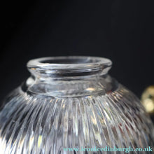 Load image into Gallery viewer, Fine Vintage HOLOPHANE Style Ribbed Glass Pendant Lamp Shade with Brass Hanging Fitment
