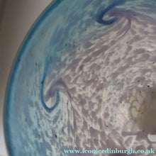 Load image into Gallery viewer, C/ Fabulous Little X ZA Shape Antique Scottish Monart Glass Bowl. With Original Paper Label on the Base 
