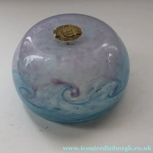 Load image into Gallery viewer, C/ Fabulous Little X ZA Shape Antique Scottish Monart Glass Bowl. With Original Paper Label on the Base 
