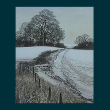 Load image into Gallery viewer, KATHLEEN CADDICK (b. 1937). Hand-Coloured Etching Entitled "Melting Snow". Pencil Signed Artist's Proof
