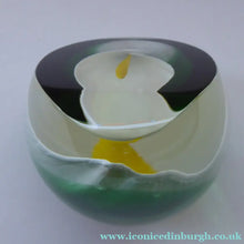 Load image into Gallery viewer, Scottish Caithness Glass Paperweight: Calla Lily by Gordon Hendry
