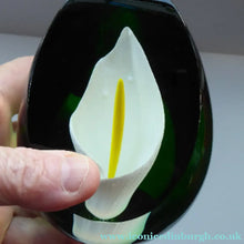 Load image into Gallery viewer, Scottish Caithness Glass Paperweight: Calla Lily by Gordon Hendry
