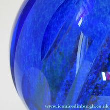 Load image into Gallery viewer, Scottish Glass. Caithness Glass Paperweight. Sapphire Chasm by Helen MacDonald
