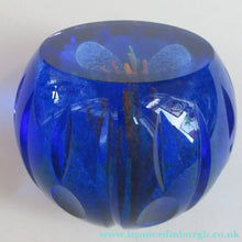 Load image into Gallery viewer, Scottish Glass. Caithness Glass Paperweight. Sapphire Chasm by Helen MacDonald
