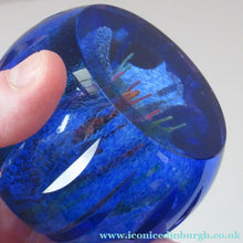 Load image into Gallery viewer, Scottish Glass. Caithness Glass Paperweight. Sapphire Chasm by Helen MacDonald
