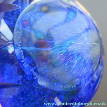Load image into Gallery viewer, Scottish Glass. Caithness Glass Paperweight. Sapphire Chasm by Helen MacDonald
