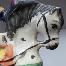 Load image into Gallery viewer, Rare Pair of STAFFORDSHIRE FIGURES. The Duke and Duchess of Cambridge on Horseback
