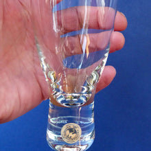 Load image into Gallery viewer, SIX LARGE 1950s HOLMEGAARD Kastrup CANADA Drinking Tumblers with Original Labels; 6 1/4 inches high
