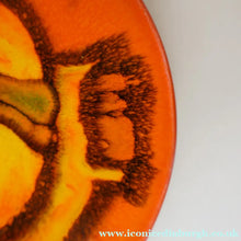 Load image into Gallery viewer, CAROL CUTLER. 1960s Orange POOLE Delphis Small Plate.  Fantastic Abstract Design. 5 inches
