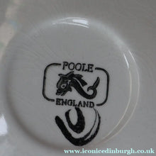 Load image into Gallery viewer, CAROL CUTLER. 1960s Orange POOLE Delphis Small Plate.  Fantastic Abstract Design. 5 inches
