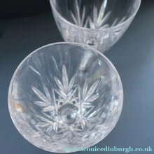 Load image into Gallery viewer, TOTAL OF EIGHT: Lead Crystal Small White Wine Glasses by Cathedral Crystal "Salisbury" Pattern.  5 1/2 inches
