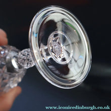 Load image into Gallery viewer, TOTAL OF EIGHT: Lead Crystal Small White Wine Glasses by Cathedral Crystal "Salisbury" Pattern.  5 1/2 inches
