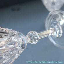 Load image into Gallery viewer, TOTAL OF EIGHT: Lead Crystal Small White Wine Glasses by Cathedral Crystal "Salisbury" Pattern.  5 1/2 inches
