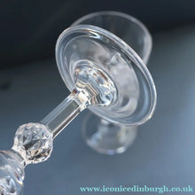 Load image into Gallery viewer, TOTAL OF EIGHT: Lead Crystal Small White Wine Glasses by Cathedral Crystal "Salisbury" Pattern.  5 1/2 inches
