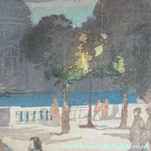 Load image into Gallery viewer, Charles Hodge Mackie Colour Woodcut The Royal or Palace Gardens Venice 1911
