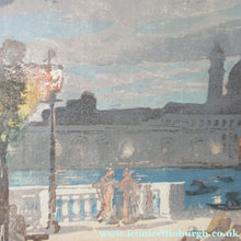 Load image into Gallery viewer, Charles Hodge Mackie Colour Woodcut The Royal or Palace Gardens Venice 1911
