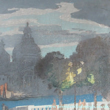 Load image into Gallery viewer, Charles Hodge Mackie Colour Woodcut The Royal or Palace Gardens Venice 1911
