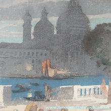Load image into Gallery viewer, Charles Hodge Mackie Colour Woodcut The Royal or Palace Gardens Venice 1911
