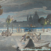 Load image into Gallery viewer, Charles Hodge Mackie Colour Woodcut The Royal or Palace Gardens Venice 1911
