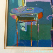 Load image into Gallery viewer, Claire Harrigan (RSW) Mediterranean View through a French Window. Acrylic and Oil Pastel: SIGNED
