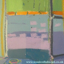 Load image into Gallery viewer, Claire Harrigan (RSW) Mediterranean View through a French Window. Acrylic and Oil Pastel: SIGNED
