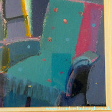 Load image into Gallery viewer, Claire Harrigan (RSW) Mediterranean View through a French Window. Acrylic and Oil Pastel: SIGNED
