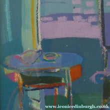 Load image into Gallery viewer, Claire Harrigan (RSW) Mediterranean View through a French Window. Acrylic and Oil Pastel: SIGNED

