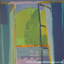 Load image into Gallery viewer, Claire Harrigan (RSW) Mediterranean View through a French Window. Acrylic and Oil Pastel: SIGNED
