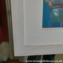 Load image into Gallery viewer, Claire Harrigan (RSW) Mediterranean View through a French Window. Acrylic and Oil Pastel: SIGNED
