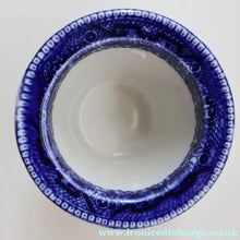 Load image into Gallery viewer, RARE 1920s ROYAL DOULTON Miniature Meat Pot. Flow Blue with Traditional Willow Pattern - British Ceramics
