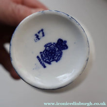 Load image into Gallery viewer, RARE 1920s ROYAL DOULTON Miniature Meat Pot. Flow Blue with Traditional Willow Pattern - British Ceramics
