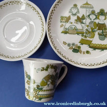 Load image into Gallery viewer, Collectable 1960s Norwegian FIGGJO FLINT Market Trio: Cup, Saucer and Side Plate
